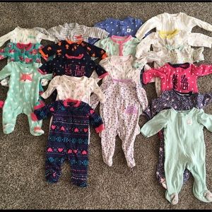 Bundle of 18 pajama sets!